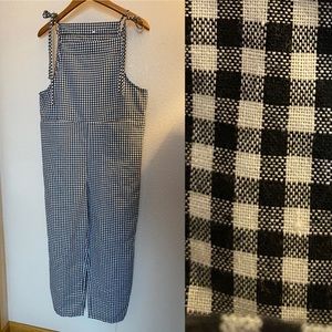 Black and White Gingham Cotton Overalls 🤍🖤🤍